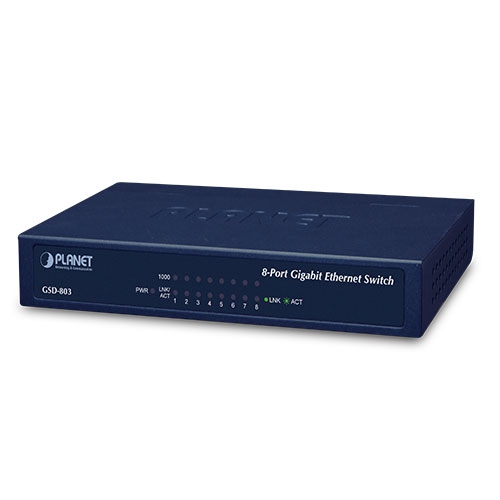 8-Port 10/100/1000BASE-T Gigabit Ethernet Switch