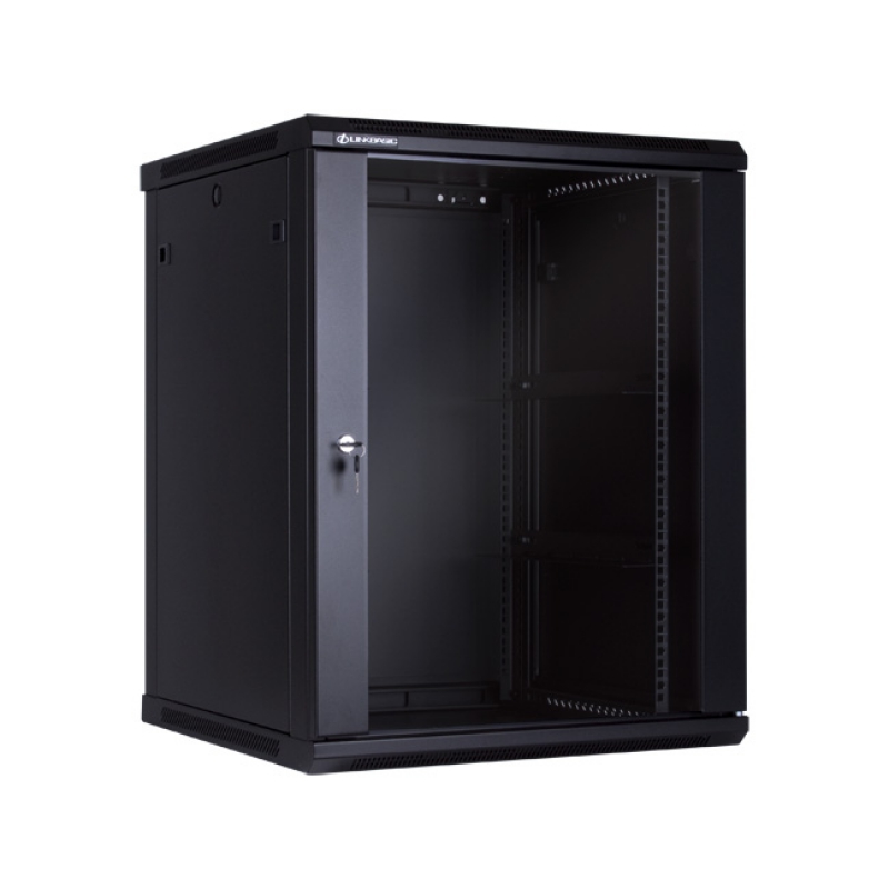 Linkbasic 15U Wall Mount Cabinet, 600mm Width by 600mm Depth, Black [Flat Packed]