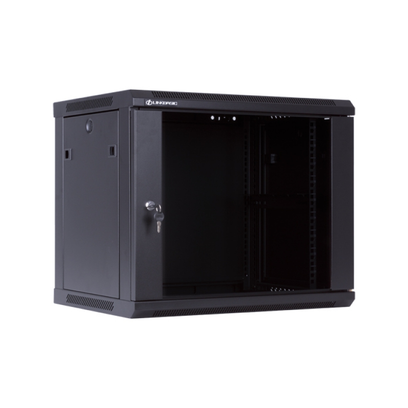 Linkbasic 9U Wall Mount Cabinet, 600mm Width by 450mm Depth, Black [Flat Packed]