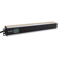 Excel 6-way Horizontal PDU - 6xUK sockets, UK plug