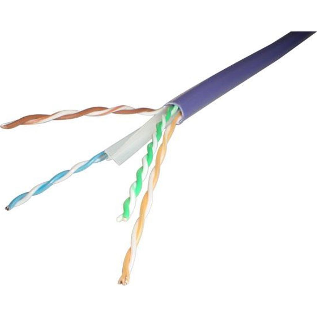 Excel Solid CAT6 Cable U/UTP 24AWG LSOH CPR Dca 305m Box Violet