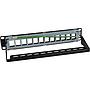 Excel 10" 12 Port 1U Unloaded Keystone Patch Panel Frame - Black