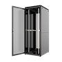 36U W=800mm D=1000mm Free Standing Versatile Cabinet BLACK (FRONT SINGLE REAR DOUBLE OPEN DOOR 63% PERFORATED)