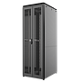 46U, Mirsan GTV Series Cabinet, Width 800mm, Depth 1000mm, Unassembled, Black [Front Single & Rear Double Open 63% Perforated Free Standing Cabinet]