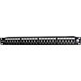 Excel Cat6A 24 Port Screened Patch Panel 1U LSA Punch Down Black