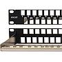 Excel Unloaded 48 Unscreened Port Keystone Patch Panel Frame 1U Black