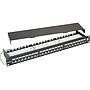 Excel CAT6 24-Port Screened Patch Panel 1U LSA Punch Down Right Angled Black