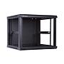 Linkbasic 9U Wall Mount Cabinet, 600mm Width by 600mm Depth, Black [Flat Packed]