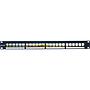 Excel Unloaded 24 Port Keystone Patch Panel Frame 1U Black