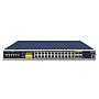 Industrial L3 24-Port 10/100/1000T 802.3at PoE + 4-Port Shared 100/1000X SFP Managed Ethernet Switch (-40~75 degrees C)