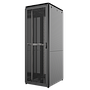 46U, Mirsan GTV Series Cabinet, Width 800mm, Depth 1000mm, Unassembled, Black [Front Single & Rear Double Open 63% Perforated Free Standing Cabinet]