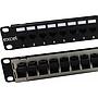 Excel Cat5e 24 Port Unscreened Through Coupler Patch Panel 1U Black