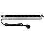 Mirsan 1U 9-Way DIN49440 Schuko Socket Outlets, DIN 49441 Schuko Plug
