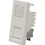 Excel CAT6A FTP Screened RJ45 Euro Module White