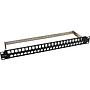 Excel Unloaded 48 Unscreened Port Keystone Patch Panel Frame 1U Black