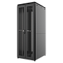 32U, Mirsan GTV Series Cabinet, Width 800mm, Depth 1000mm, Ready Assembled, Black [Front & Rear Double Open 63% Perforated Free Standing Cabinet]