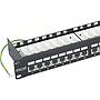 Excel CAT6 24-Port Screened Patch Panel 1U LSA Punch Down Right Angled Black