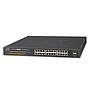 19" 24-Port 10/100/1000T 802.3at POE + 2-Port 1000X SFP Unmanaged Gigabit Ethernet Switch (220W)