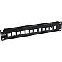 Excel Unloaded 12 Port Keystone Patch Panel Frame 10" Black